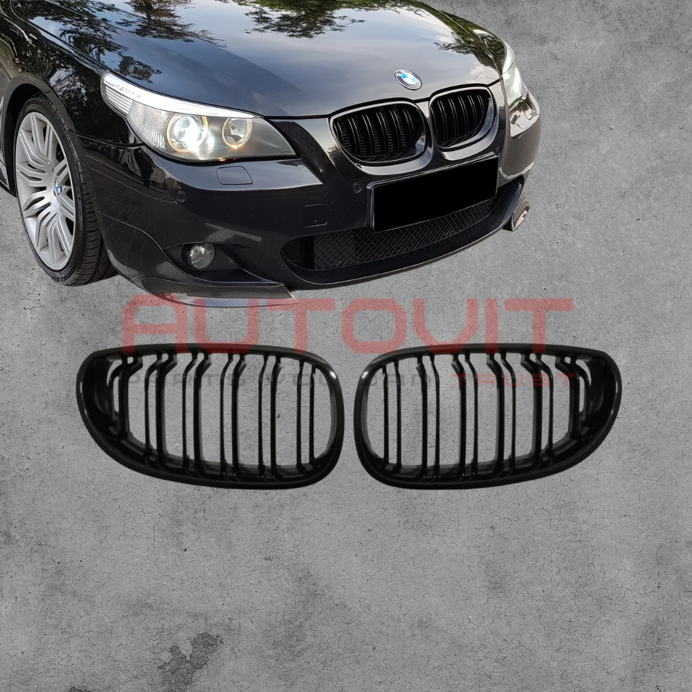 Двойни Бъбреци за BMW E60 / E61 (2003-2010) Черен гланц