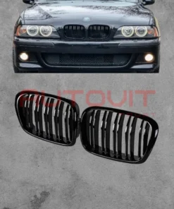 Двойни Бъбреци за BMW 5 серия E39 (1995-2004)  Черен Гланц
