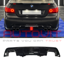 Дифузьор за задна броня BMW E60 / E61 M пакет с F1 стоп – черен гланц