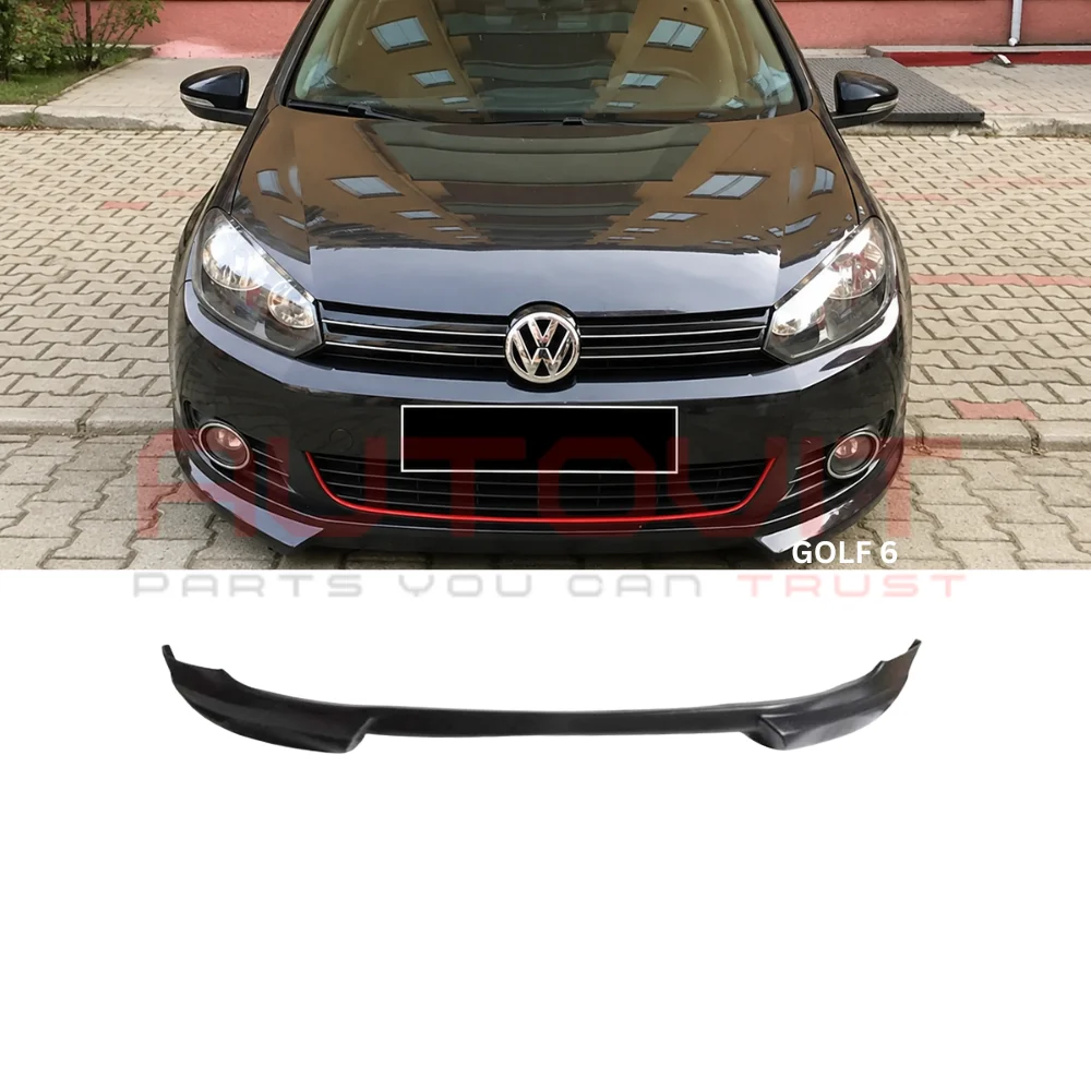 Лип Спойлер за предна броня - VW Golf 6 - черен гланц