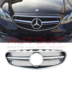 Решетка Mercedes W212 E-Class Facelift (2014+) - AMG черна с хром лайсни