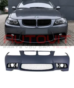 Предна броня за BMW E90 (2005-2008) - M3 дизайн с отвори за халогени